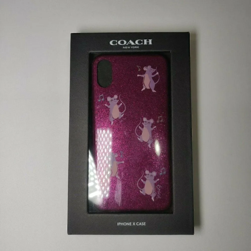 Coach Case Cover 39327 iPhone X Party Mouse Print